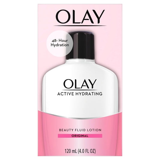 Olay Active Hydrating Beauty Fluid, Original, 4 Fl Oz (Pack of 1)