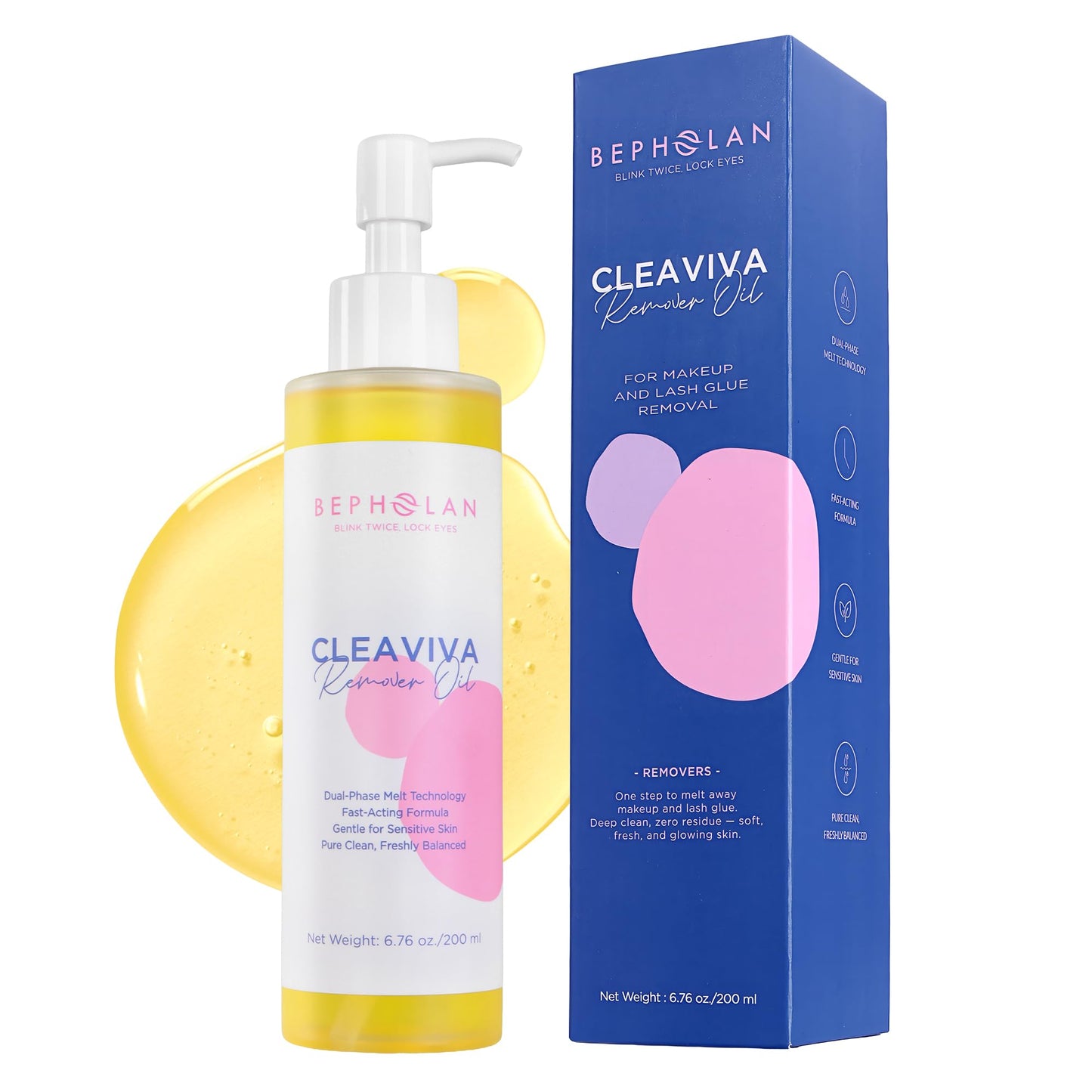 BEPHOLAN Deep Cleansing Oil, Oil Cleanser for Face Makeup Blackhead Remover Hydrating Makeup Remover for Waterproof Makeup Sea Buckthorn Oil Cleanser Beauty and Personal Care BEPHOLAN Default Title