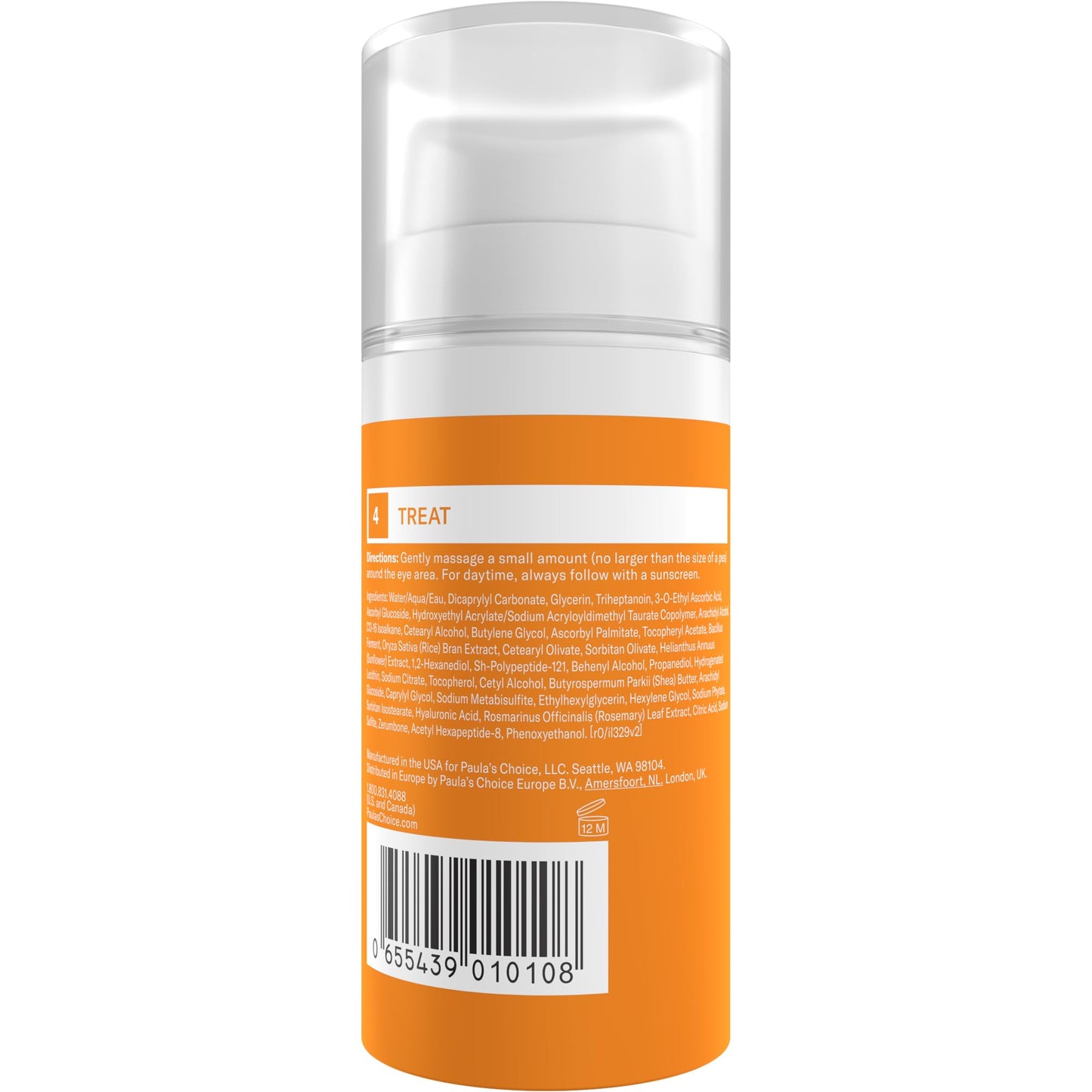 Paula's Choice C5 Super Boost Eye Cream for Dark Circles, Puffy Eyes, Fine Lines & Crow’s Feet, Eye Repair Cream with 5% Vitamin C, Hyaluronic Acid