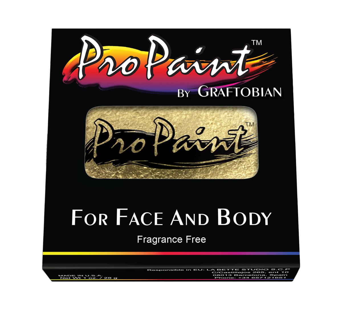 Graftobian ProPaint Metallic Gilded Gold 1 Ounce