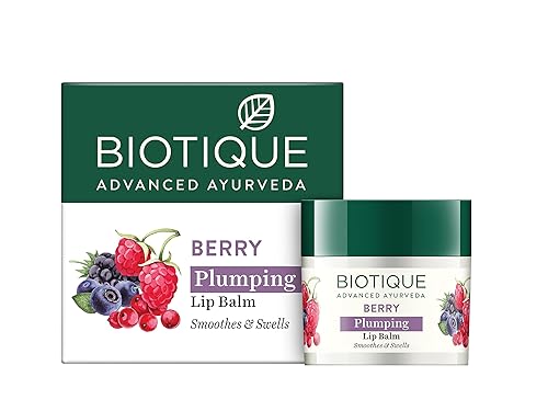 Biotique Bio Berry Plumping Lip Balm 12 Gm I Soothes & Swell Lips I Unscented Lip Repair Lip Balm for Dry, Cracked Lips I For Men, Women,