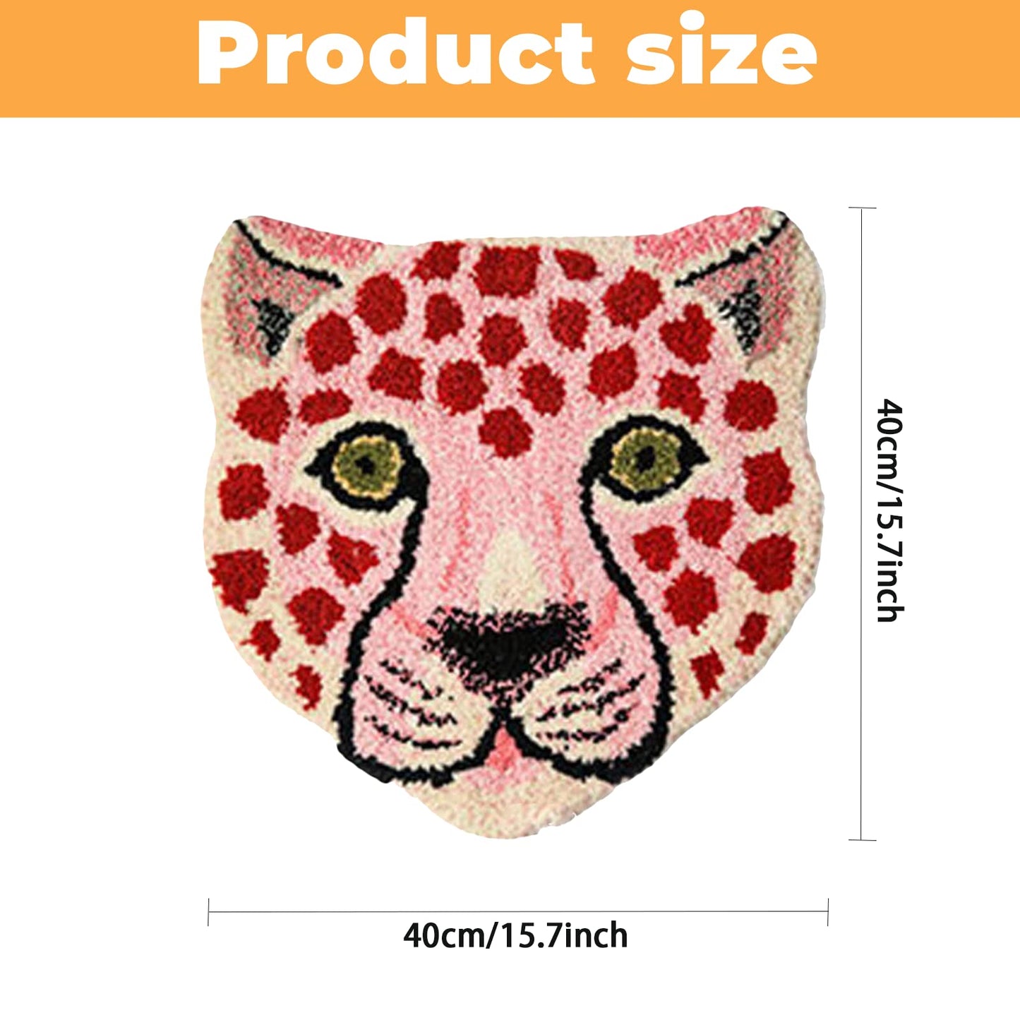 SISEY Soft Small Area Rugs, Tiger Shaped Rug Cute Cartoon Animals Lion/Panda Bath Mat Imitation Cashmere Non-Slip Absorbent Mats Carpet Door Use…
