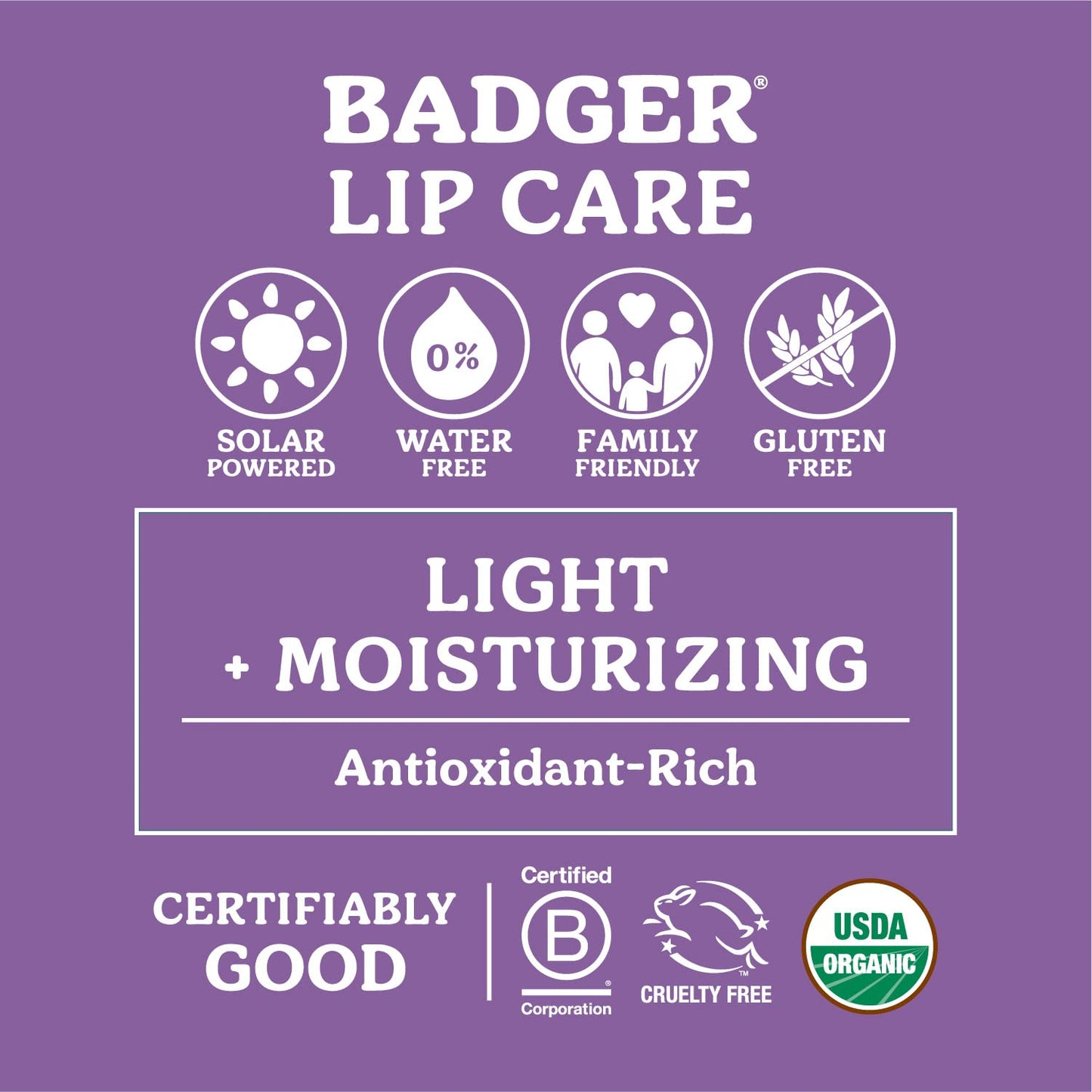 Badger Classic Organic Lip Balm Set - Yellow Box, Light Silky Long Lasting Lip Moisturizer Gift Set, All Natural Lip Balm Variety Pack Lip Set