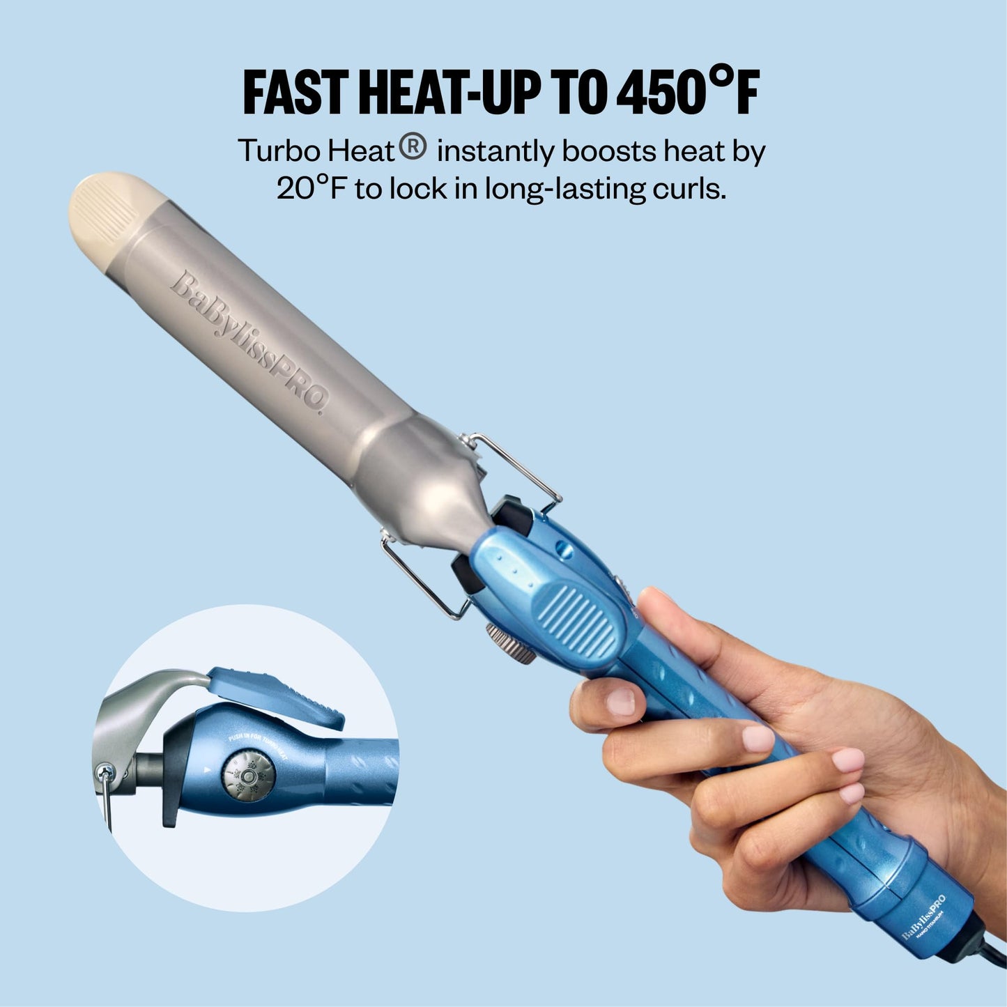 BaBylissPRO Nano Titanium Spring Curling Iron, 1.25" Professional Spring Hair Curler for Long Lasting Curls & All Hair Types Beauty and Personal Care BaBylissPRO