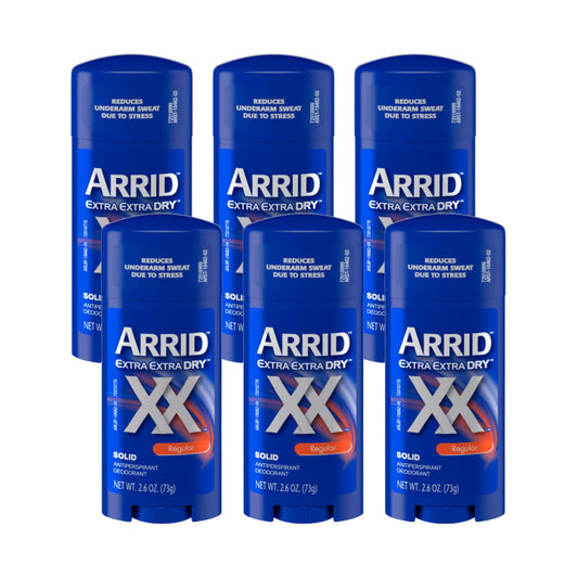 Arrid XX Extra Extra Dry Solid Antiperspirant Deodorant, Regular, 2.6 oz. (Pack of 6) Beauty and Personal Care Arrid
