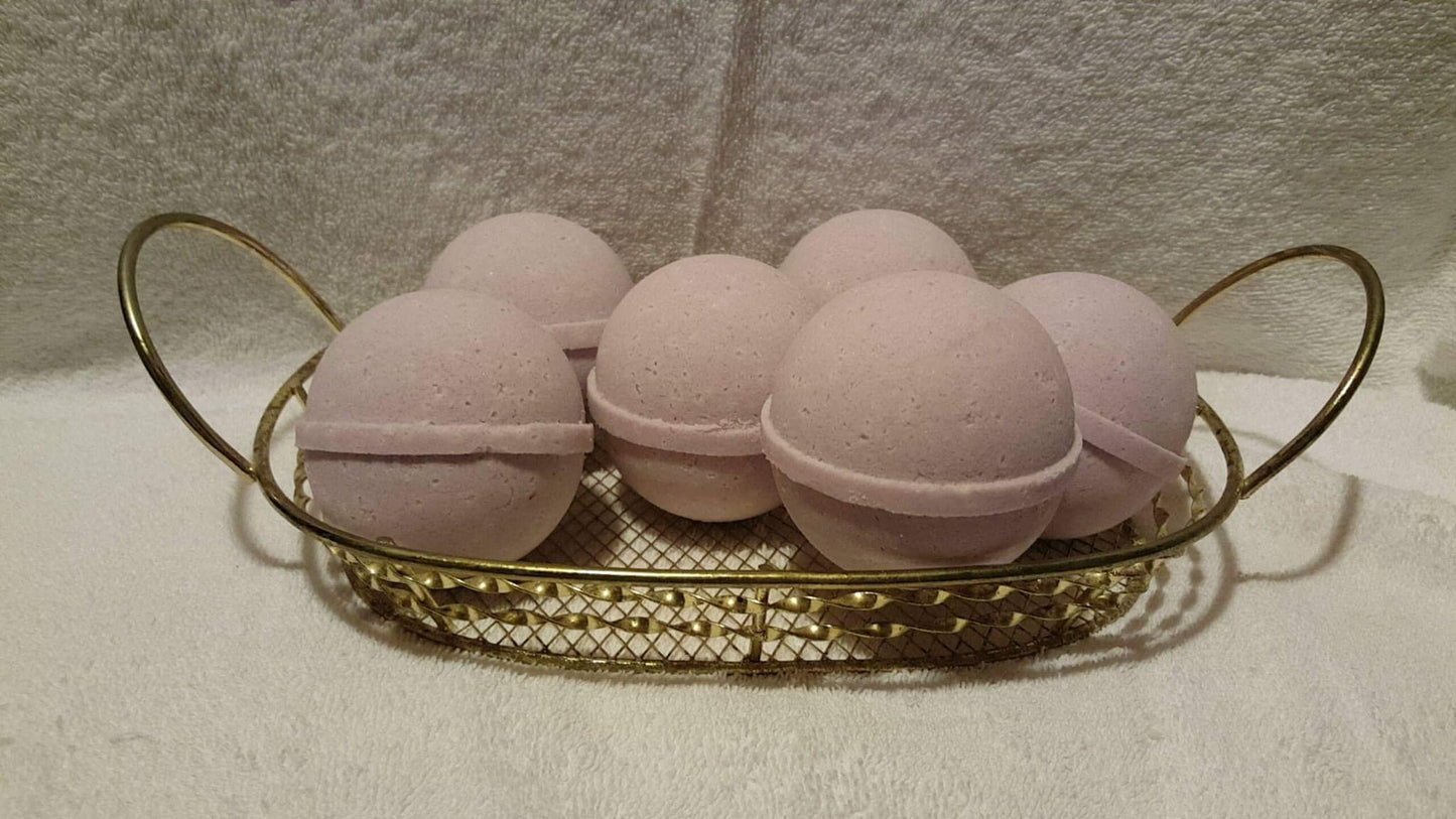 Spa Pure French Lilac Fizzies: 3 FRENCH LILAC Luxury Bath Bomb Fizzies, Large 5 Oz Each, Natural, Handmade in the USA with Shea, Mango & Cocoa…