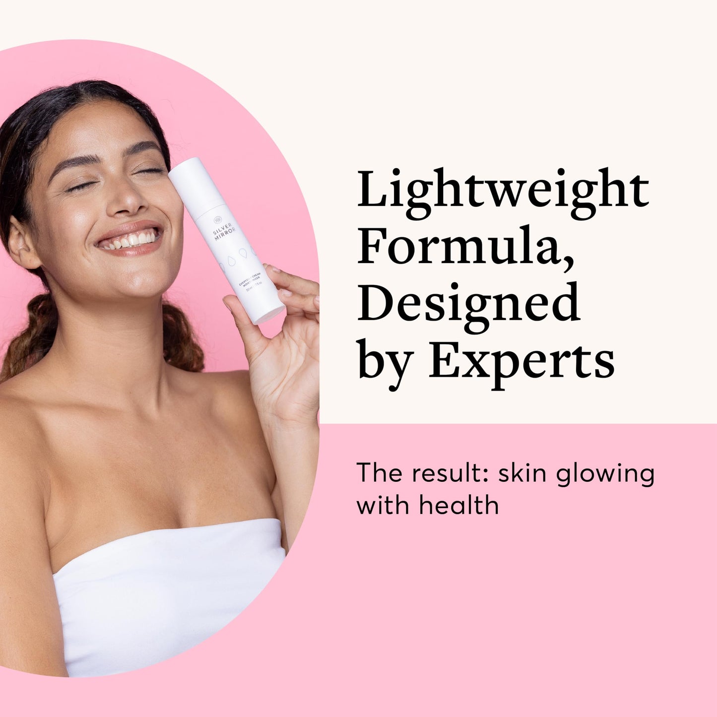 Silver Mirror Everyday Cream Moisturizer with Vitamin C & Grapeseed Oil, Hydrating Face Cream for Long Lasting Moisture, Barrier Support for All Skin