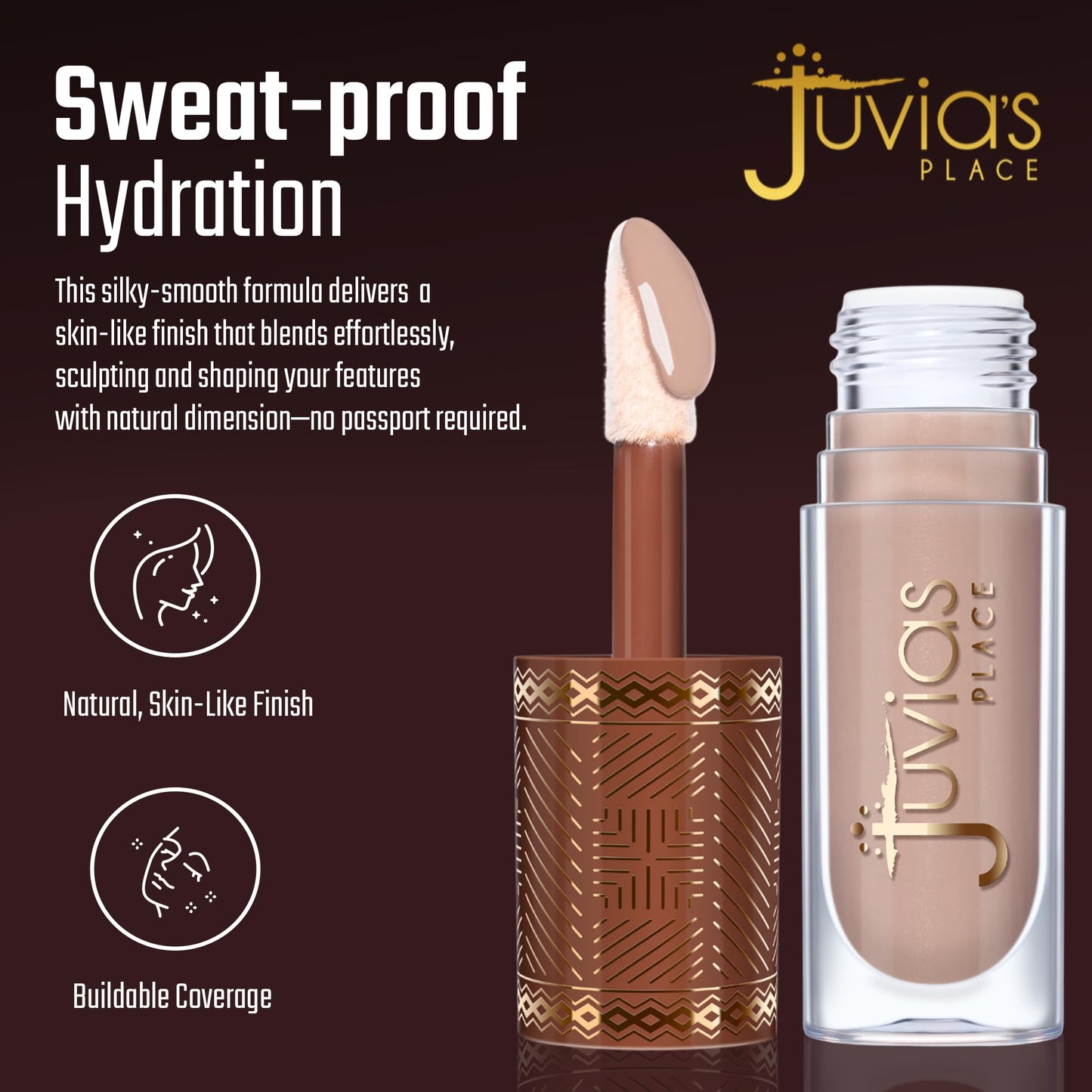 Juvia’s Place Bronzed Liquid Bronzer - Almond - Liquid Bronzer for Face with Silky Blendable Texture - Buildable Coverage for Natural Contour