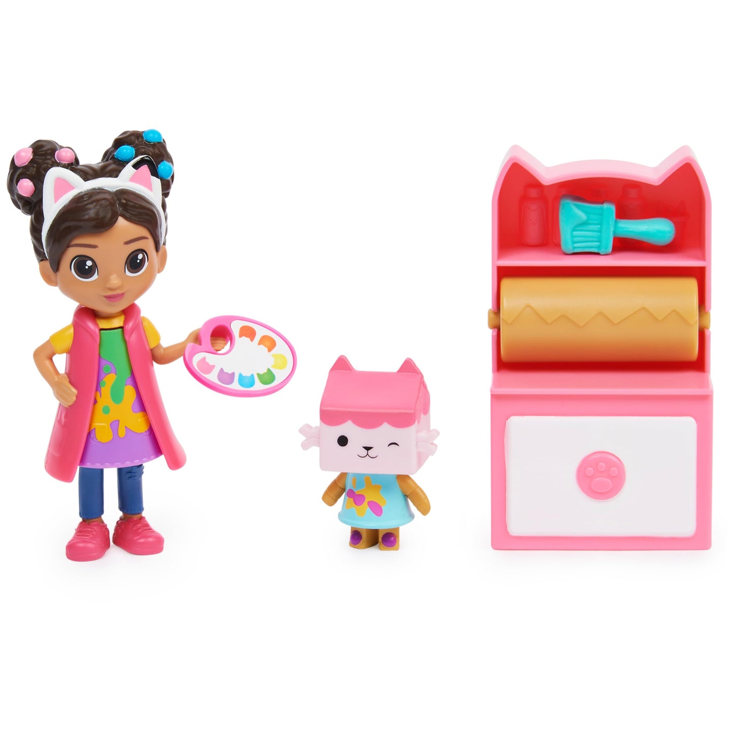 Gabby’s Dollhouse, Art Studio Set with 2 Toy Figures, 2 Accessories, Delivery and Furniture Piece, Kids Toys for Ages 3 and up