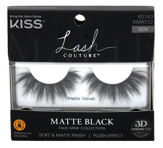 Kiss Lash Couture Matte Black Matte Velvet (Pack of 6)
