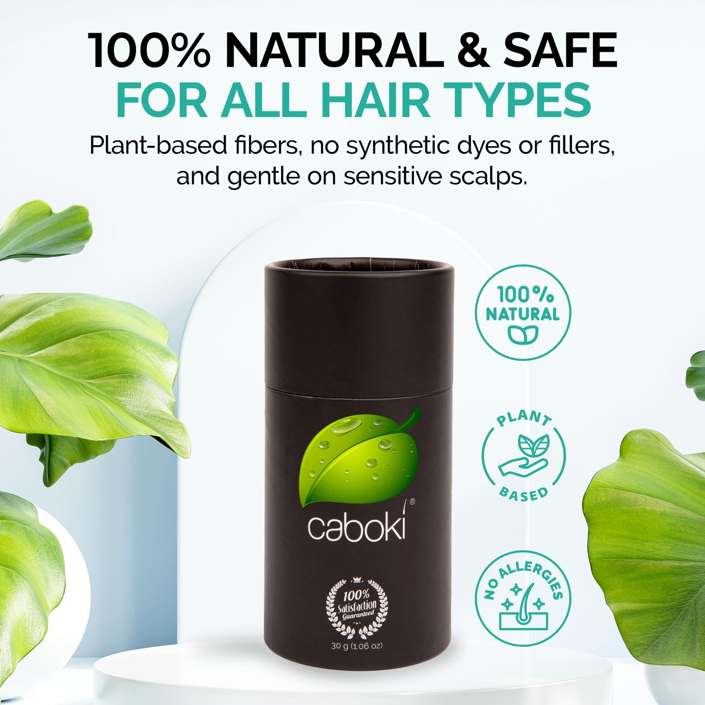 Caboki Hair Fibers for Thinning Hair - Natural Plant-Based Hair Powder for Men & Women - Instantly Thicker Fuller Looking Hair - Clean Ingredients Beauty and Personal Care Caboki