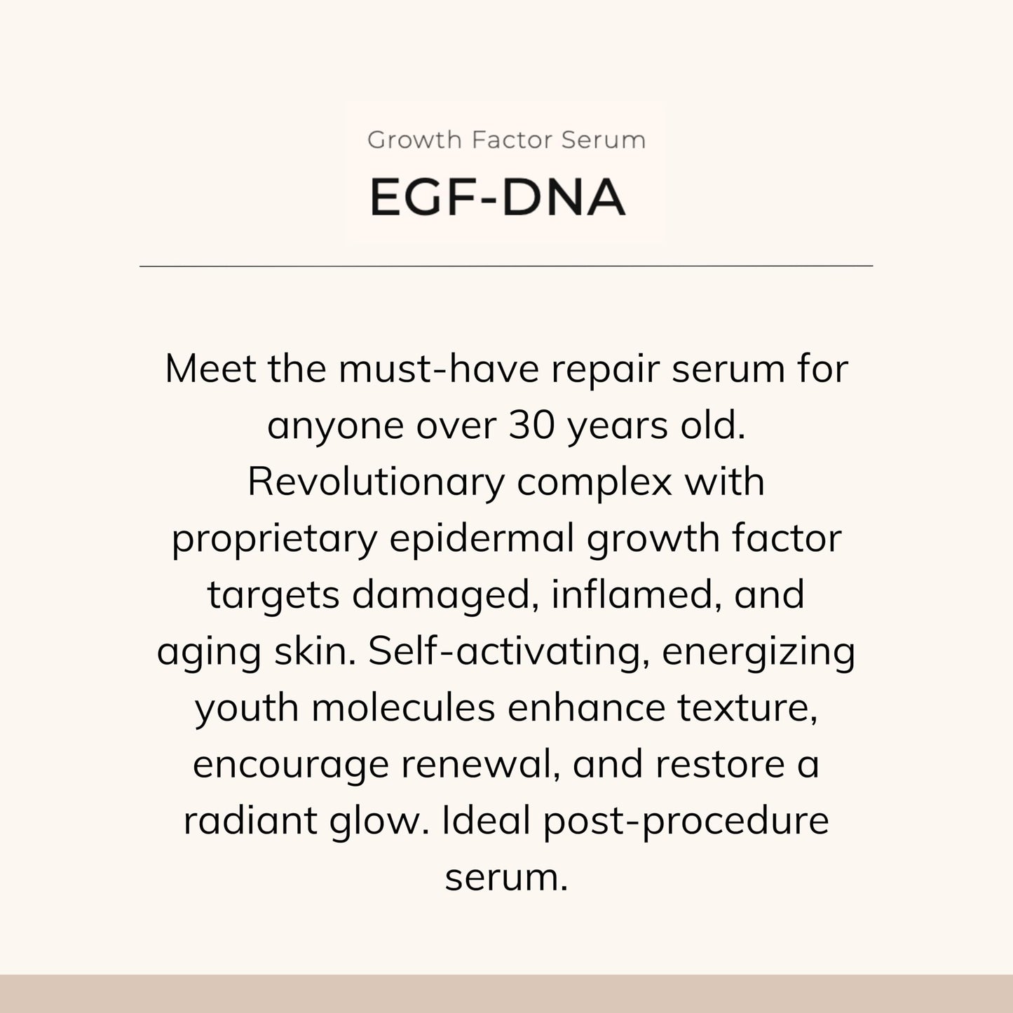 Le Mieux EGF-DNA Serum - Epidermal Growth Factor Serum for Face with Hyaluronic Acid for Post-Procedure & Aging Skin (1 oz / 30 ml)