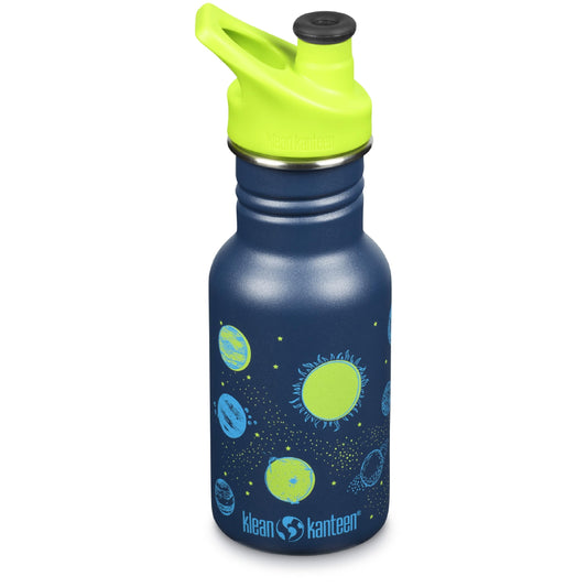 Klean Kanteen Classic Kid's Water Bottle with Sport Cap - Durable Stainless Steel Water Bottle for Children 4+ - Dishwasher-Safe & BPA-Free