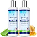 Sulfate Free Shampoo and Conditioner Set for Seborrheic Dermatitis Relief - Severe Dry & Itchy Scalp Treatment with Manuka Honey, Aloe Vera & Coconut
