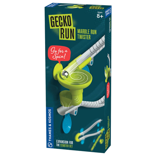 Gecko Run Marble Run Twister Expansion – Extra Stunt Add-On for Vertical Starter Set, Fast Setup with Nano-Adhesive Pads by Thames & Kosmos