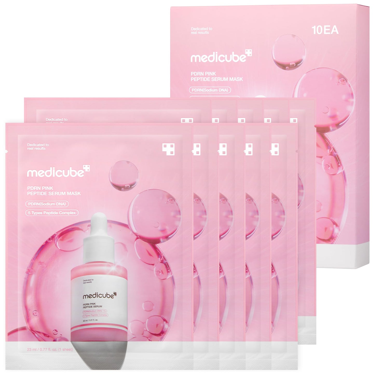 medicube PDRN Pink Peptide Ampoule Sheet Mask 10EA Beauty and Personal Care medicube