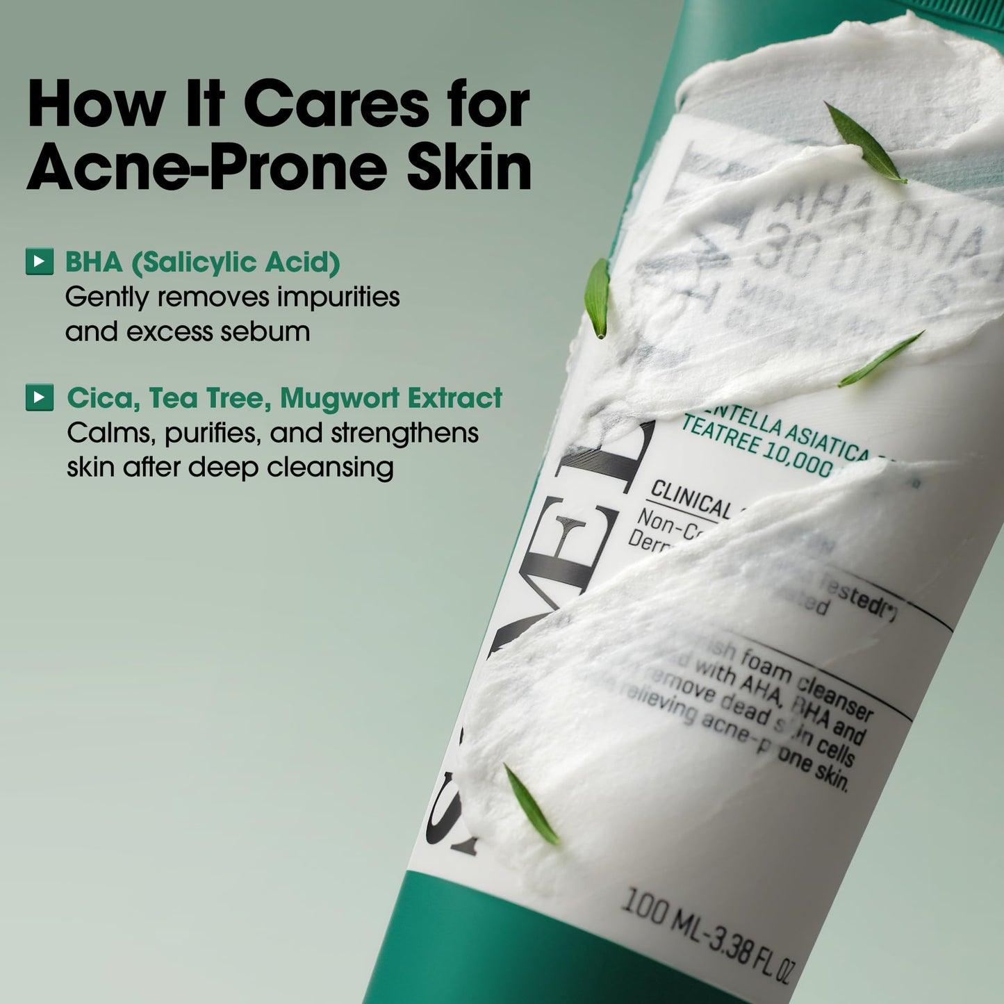 SOME BY MI AHA BHA PHA 30 Days Miracle Acne Clear Foam - Pack of 2 - Korean Acne Face Wash for Smooth & Clear Skin - Salicylic Acid Cleanser Beauty and Personal Care SOME BY MI