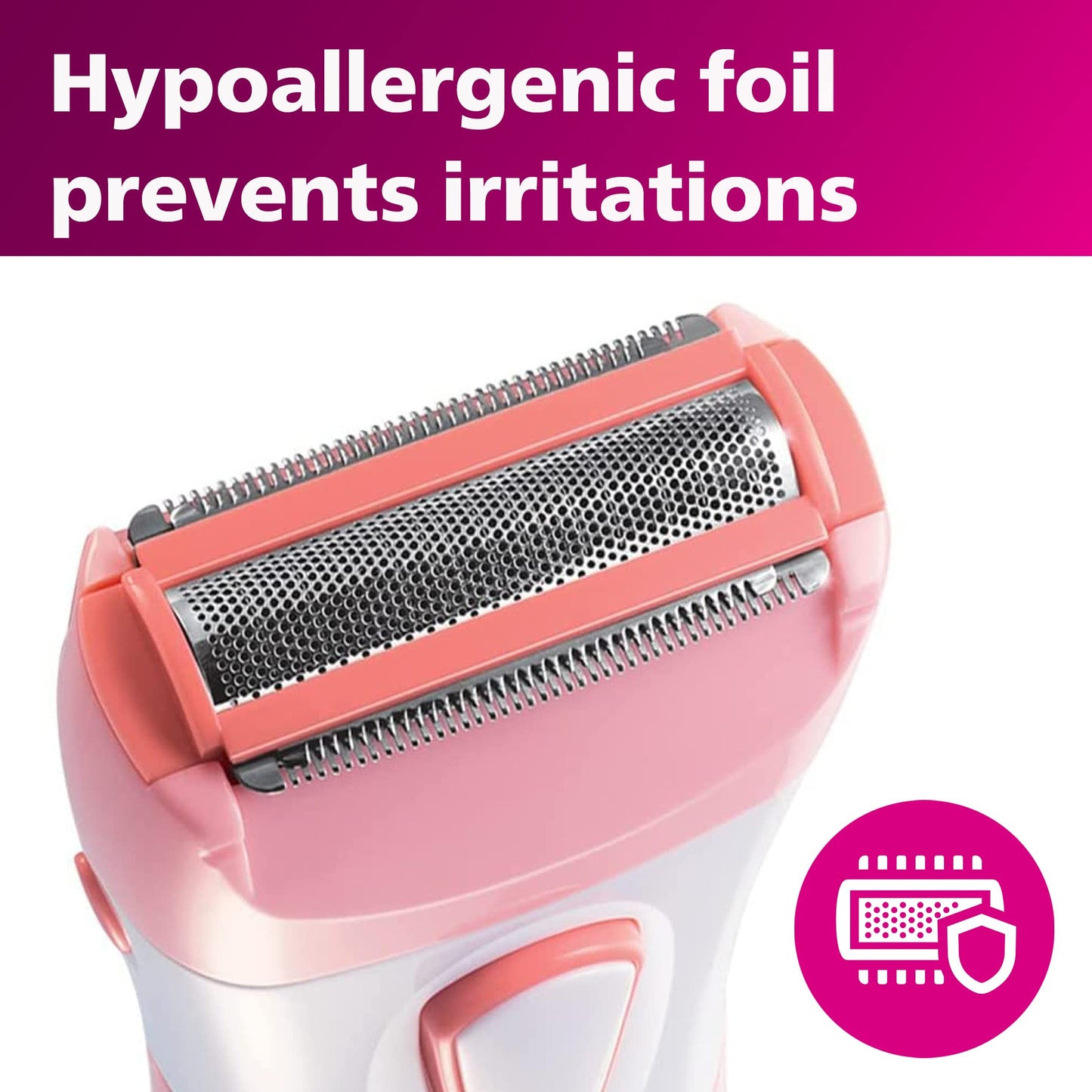 Philips SatinShave Essential Women’s Wet & Dry Electric Shaver for Legs & Body, Cordless, with Hypoallergenic Foil, HP6306/50 Beauty and Personal Care Philips