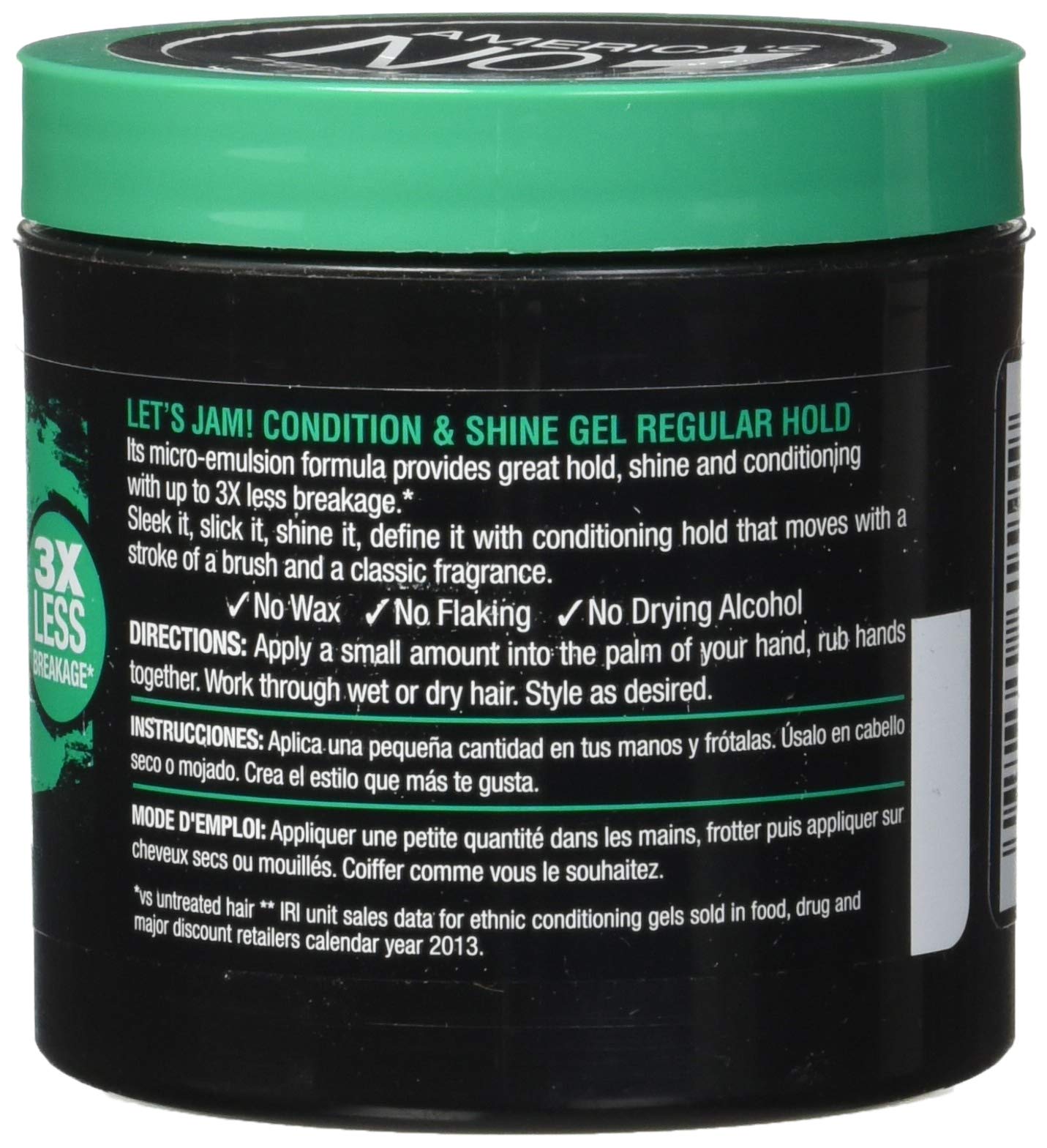 Soft Sheen Carson Lets Jam Condition & Shine Gel Regular Hold Jar (130ml), 4.4 Oz