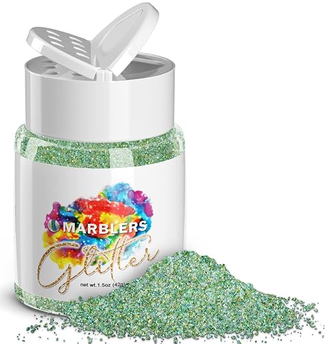MARBLERS Holographic Glitter [Unicorn Green] 1.5oz (42g) | Fine | Non-Toxic, Vegan, Cruelty-Free | Face, Body, Eyeshadow, Hair, Festival, Party Makeup