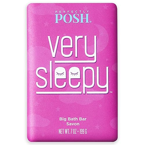 Perfectly Posh - Very Serene Big Bath Soap Bar - Soothing and Moisturizing Soap with Lavender & Shea Butter - for Rejuvenating Bath Time - 7oz