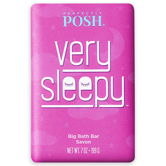 Perfectly Posh - Very Serene Big Bath Soap Bar - Soothing and Moisturizing Soap with Lavender & Shea Butter - for Rejuvenating Bath Time - 7oz