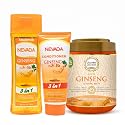 Nevada Natural Ginseng Hair Care System Shampoo Conditioner Treatment Set for Scalp Cleansing Dandruff Control Hair Strength Paraben Silicone Free 3