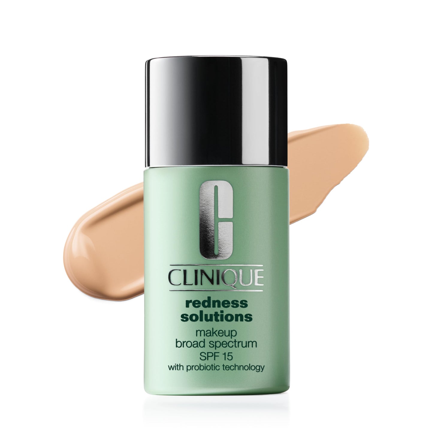 Clinique Redness Solutions Liquid Foundation Makeup Broad Spectrum SPF 15 With Probiotic Technology For Redness-Prone Skin| Medium Coverage + Natural Finish, Calming Ivory, 1 Fl Oz