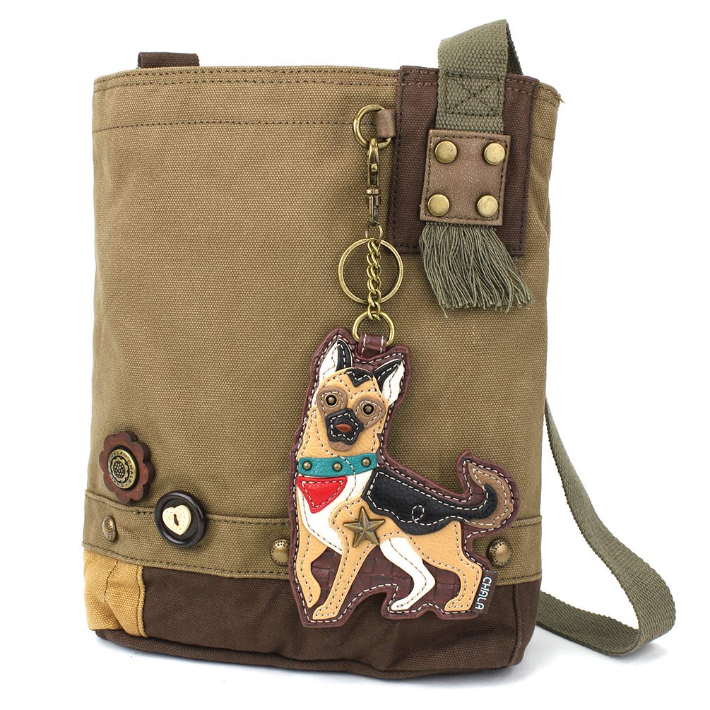 CHALA Patch Crossbody - GermanShepherd- Olive