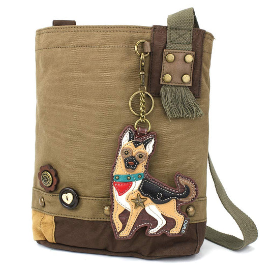 CHALA Patch Crossbody - GermanShepherd- Olive Fashion CHALA