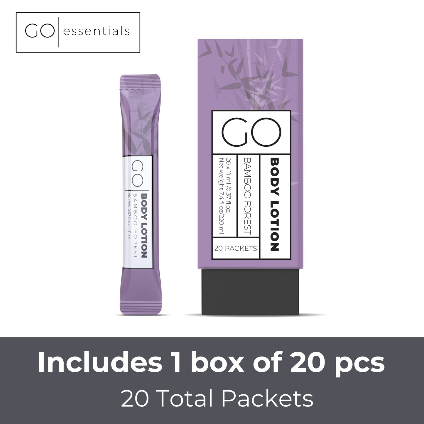 Go Essentials Travel Size Lotion Packets - Single Use Body and Hand Lotion for Hydrated Skin and Toiletries. Airline Friendly - Portable Bulk. Womens
