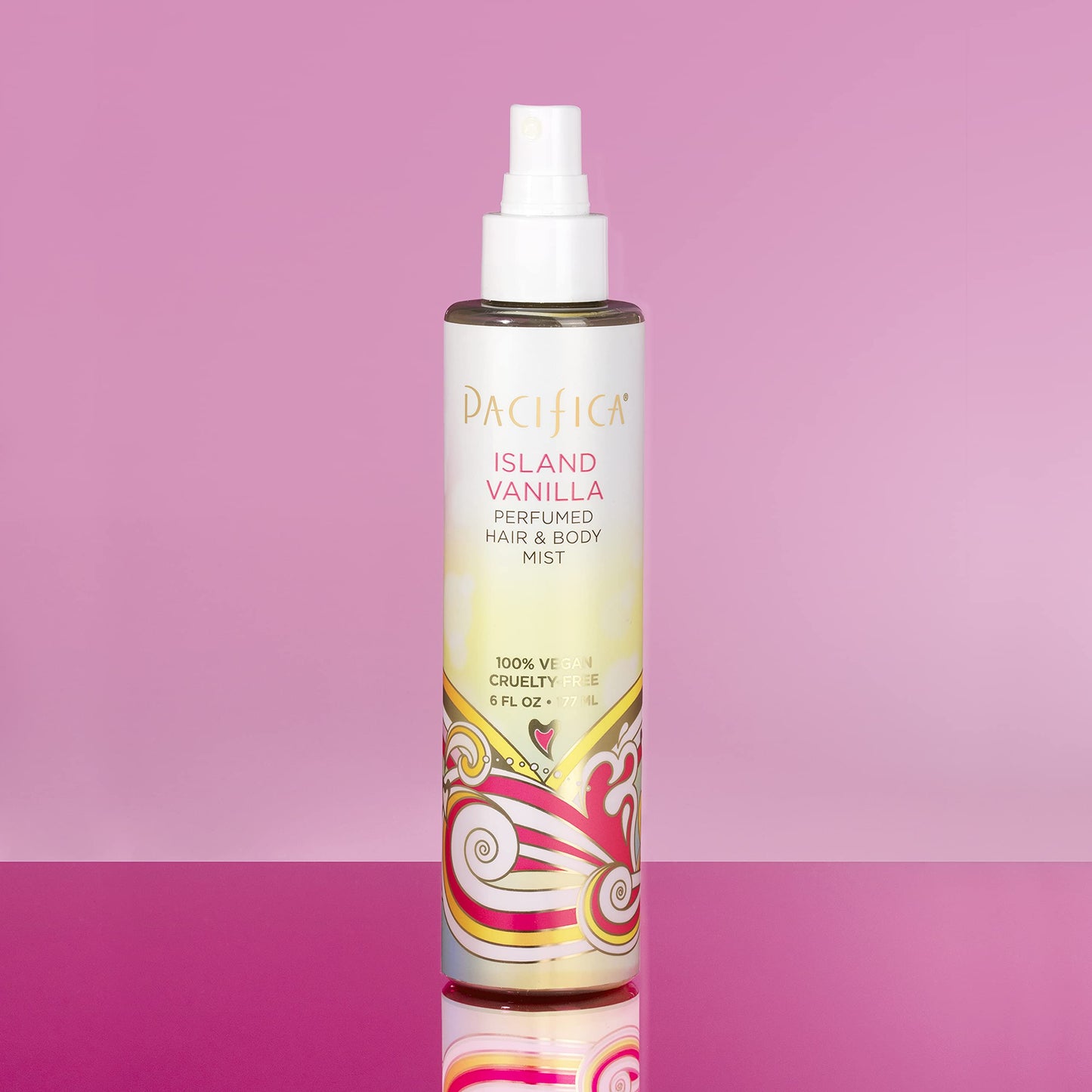 Pacifica Hair Perfume & Body Fragrance Spray Mist - Island Vanilla Pack with Sugar & Vanilla - Alcohol-Free, Vegan & Cruelty-Free, 6 oz each (Pack