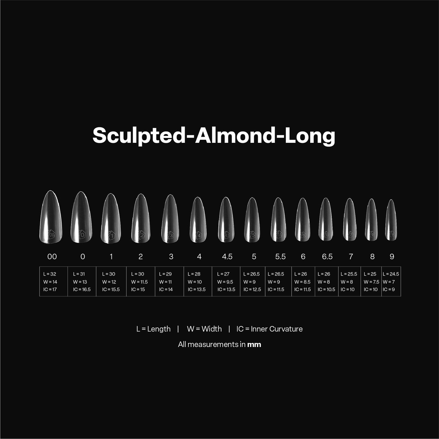 Apres Gel-X® Almond Box of Nail Tips | 280 Gel-X Tips, Soft Tips, 14 Sizes 00-9 | Half-sizes Included (Sculpted Almond Long, 280 Count) Beauty & Personal Care APRÉS