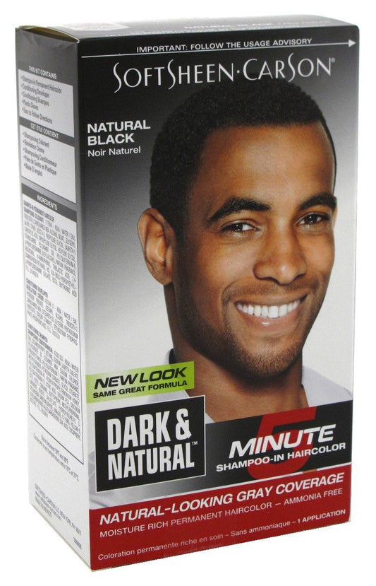 Dark & Natural Color Men Natural Black (2 Pack)