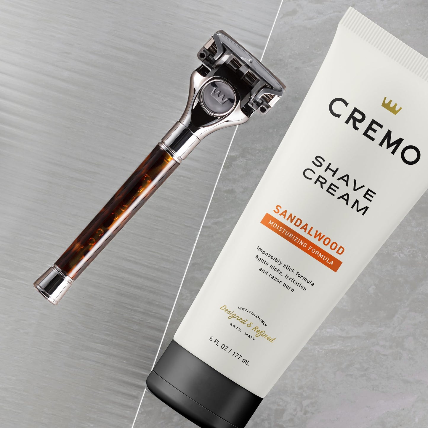 Cremo Sandalwood Shave Cream, Astonishingly Superior Ultra-Slick Shaving Cream for Men, Fights Nicks, Cuts and Razor Burn, 6 Fl Oz Beauty and Personal Care Cremo