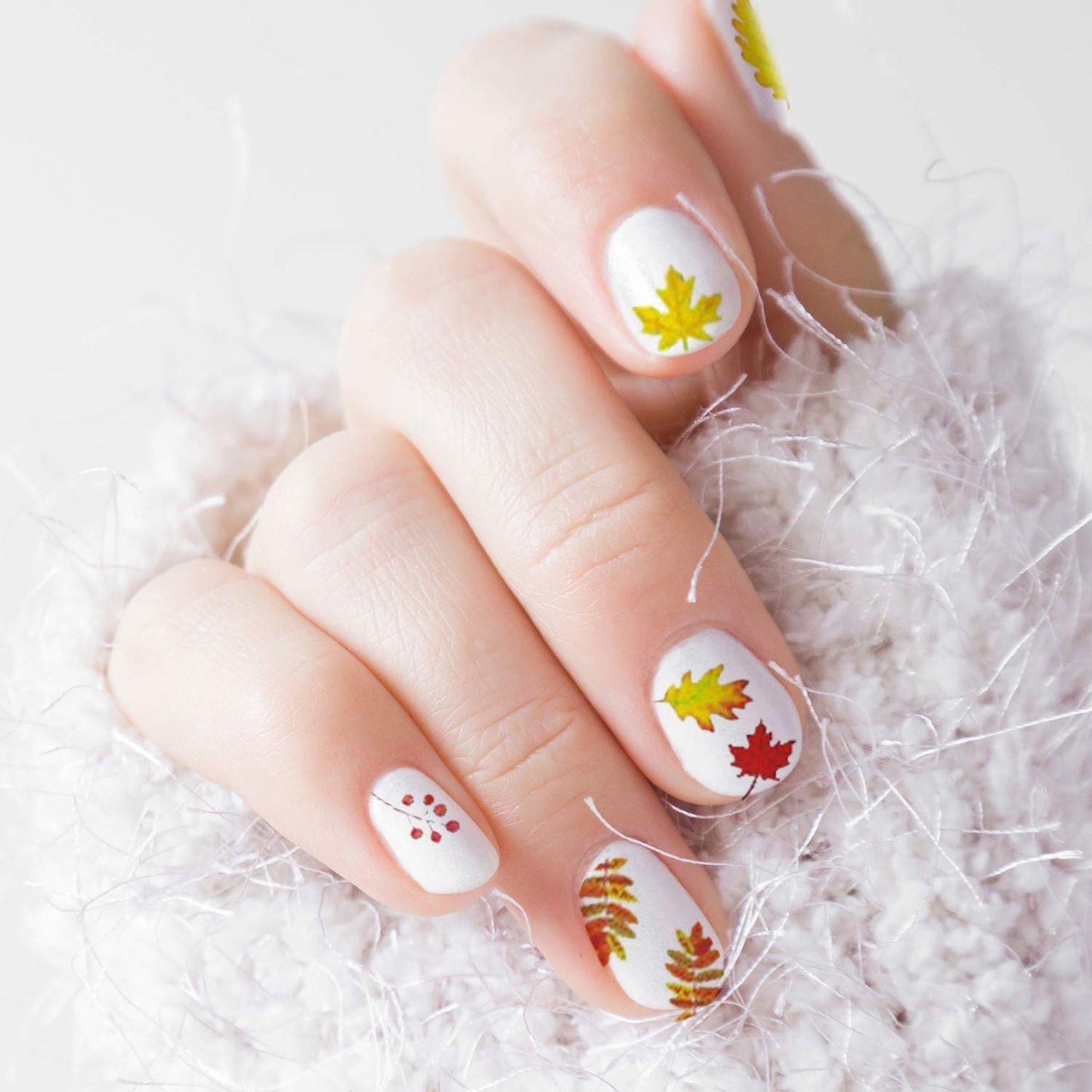 Adurself 1000+ Patterns Halloween and Autumn Fall Nail Art Decals Pumpkin Maple Leaves Nail Self-Adhesive Stickers Spider Web Bat for Women Girls Nail