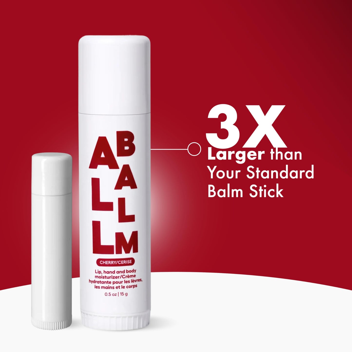 Zizia Cherry Giant Multi All Balm Stick - Moisturizing and Hydrating Stick for Lips, Hands & Body - with Shea Butter, Jojoba Oil, Aloe Vera, Calendula