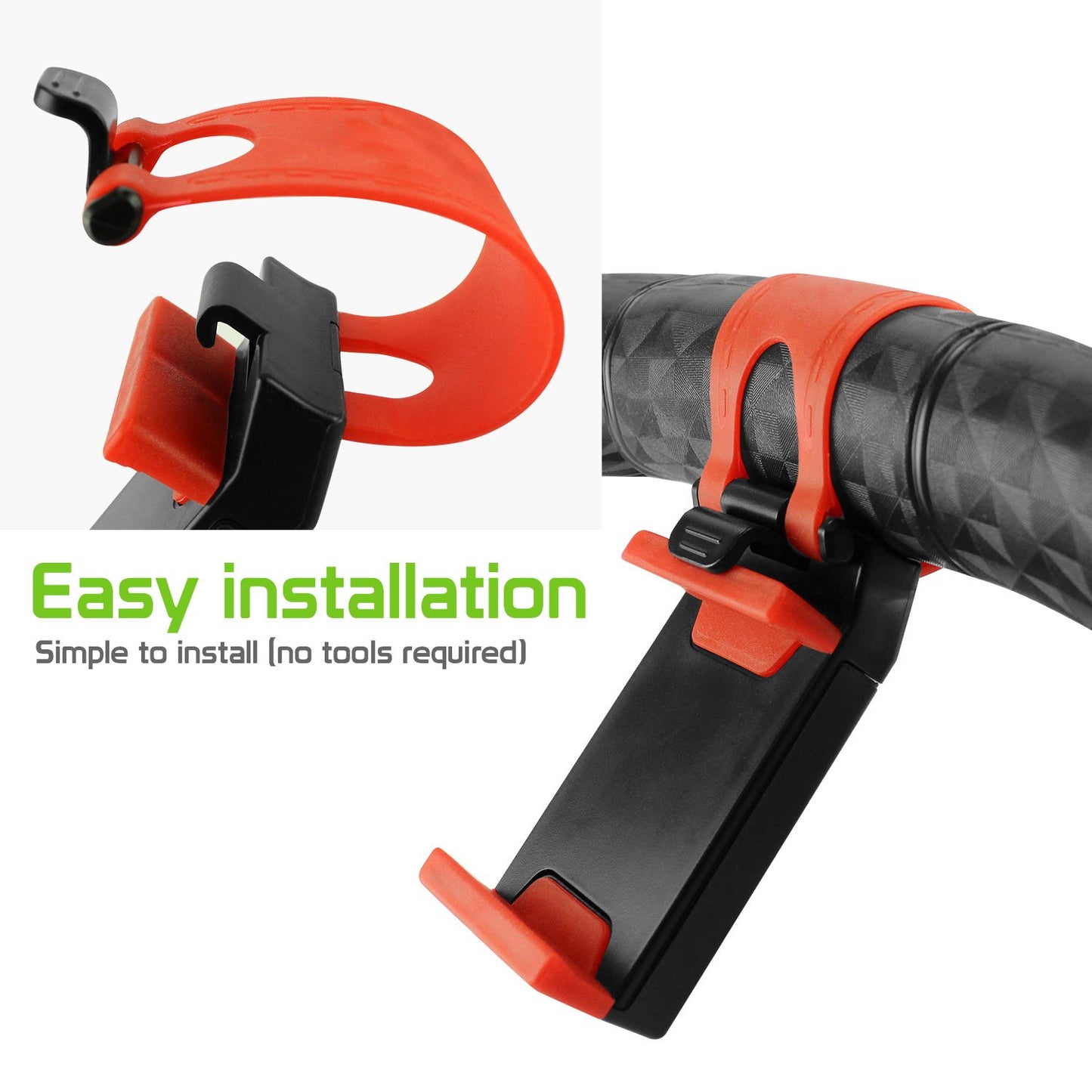 Cellet Steering Wheel/Stroller Handlebar Smartphone Mount, Phone Holder, Hands Free Compatible with Apple iPhones Samsung Galaxy Smartphones, Google…