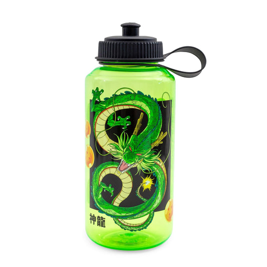 Dragon Ball Z Shenron Plastic Water Bottle With Spill-Resistant Sports Cap Lid | Holds 32 Ounces