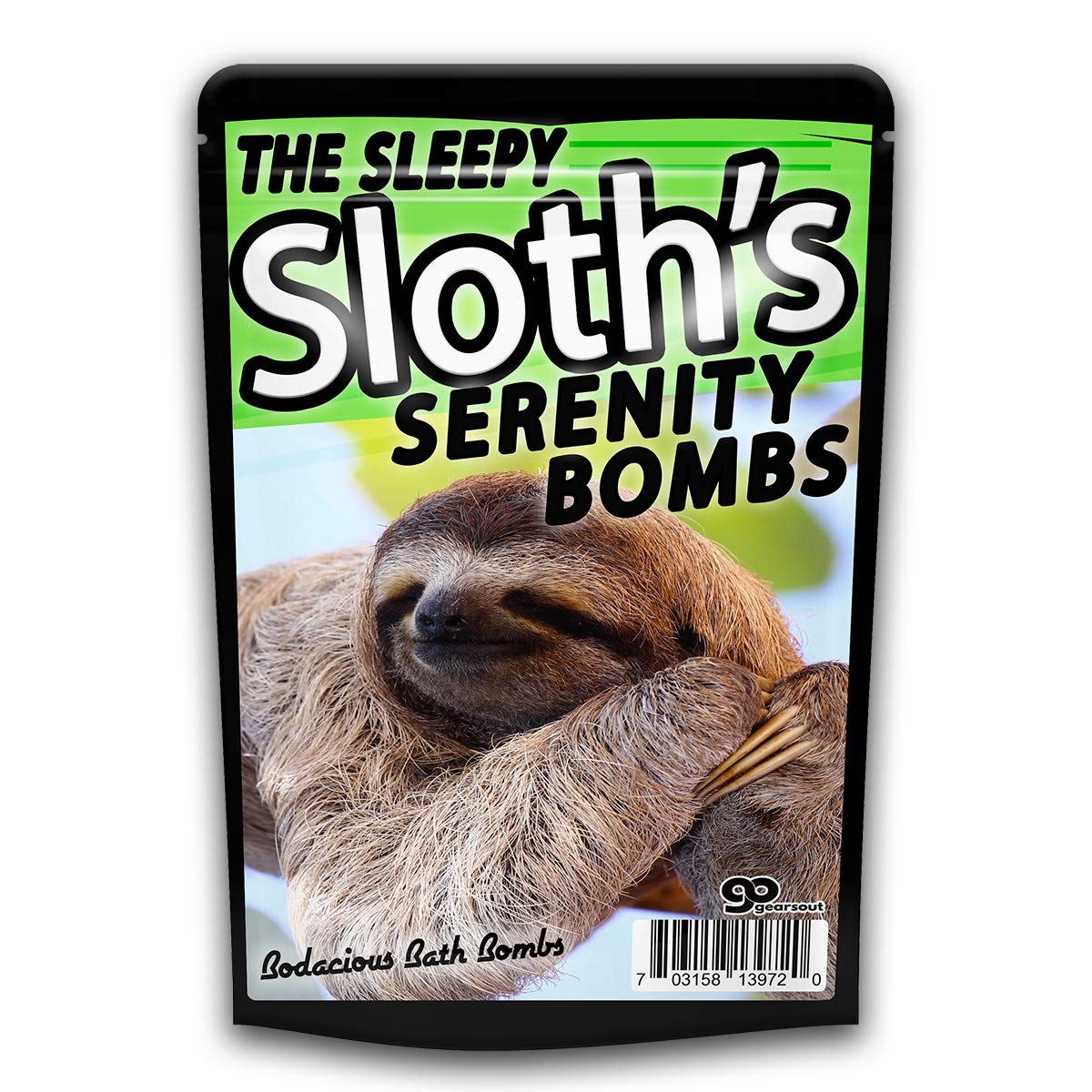 Sleepy Sloth's Serenity Bombs XL Bath Balls Cool Bath Fizzers for Kids Stocking Stuffers for Teens Novelty Sloth Gags for Friends Weird White…