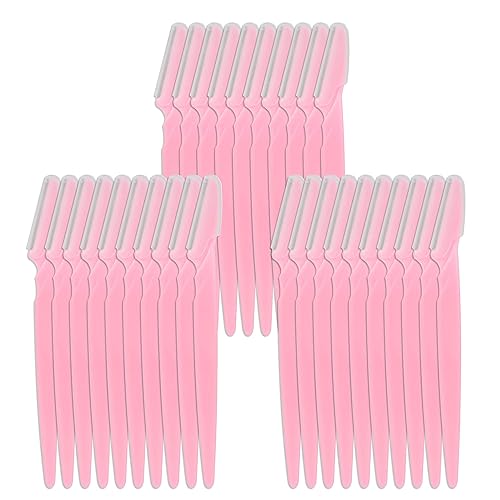 WBCBEC 30 Pieces Eyebrow Razor Shaper Trimmer Shaver Facial Razor with Precision Cover for Women and Men