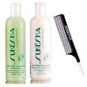 Sukesha Natural Balance Hair Wash Shampoo & Botanical Conditioner DUO SET (w/Sleek Comb) Nourishing Daily Formula, 100% Vegan (12 oz + 12 oz DUO KIT)