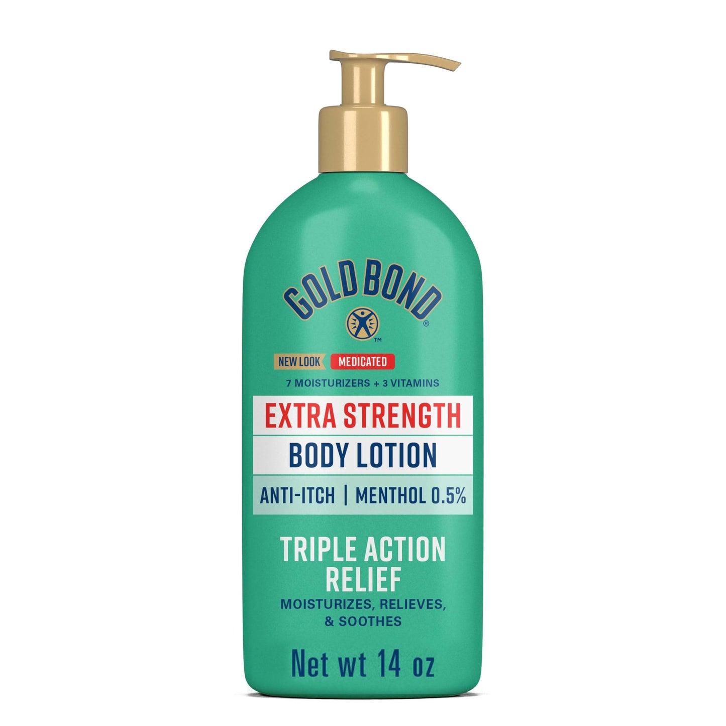 Gold Bond Medicated Extra Strength Body Lotion, Moisturizes, Relieves & Soothes, 14 oz Lotion Beauty & Personal Care Gold Bond