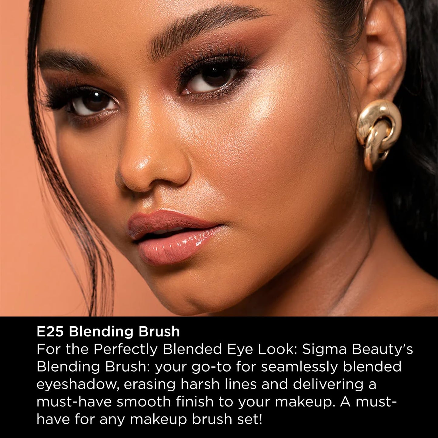 Sigma Beauty Professional E25 Eyeshadow Blending Brush - Professional Eyeshadow Brush for Seamless Eyeshadow Blending, Softens Dramatic Edges & Harsh