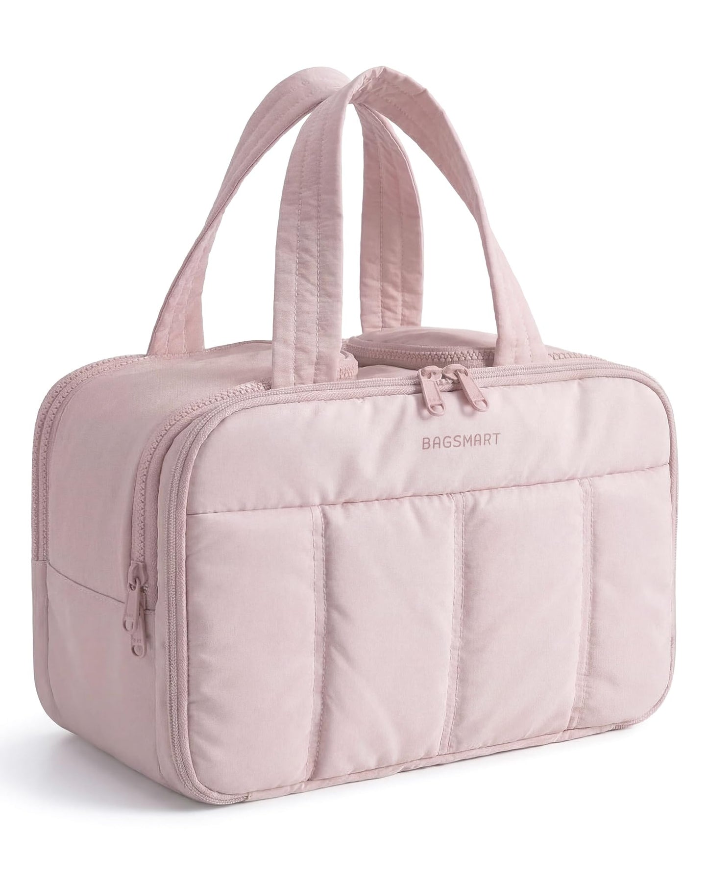 BAGSMART Travel Toiletry Bag, Puffy Large Toiletry Bag for Women, Lightweight Cosmetic Makeup Bag Organizer with Handle for Traveling, Accessories Beauty and Personal Care BAGSMART
