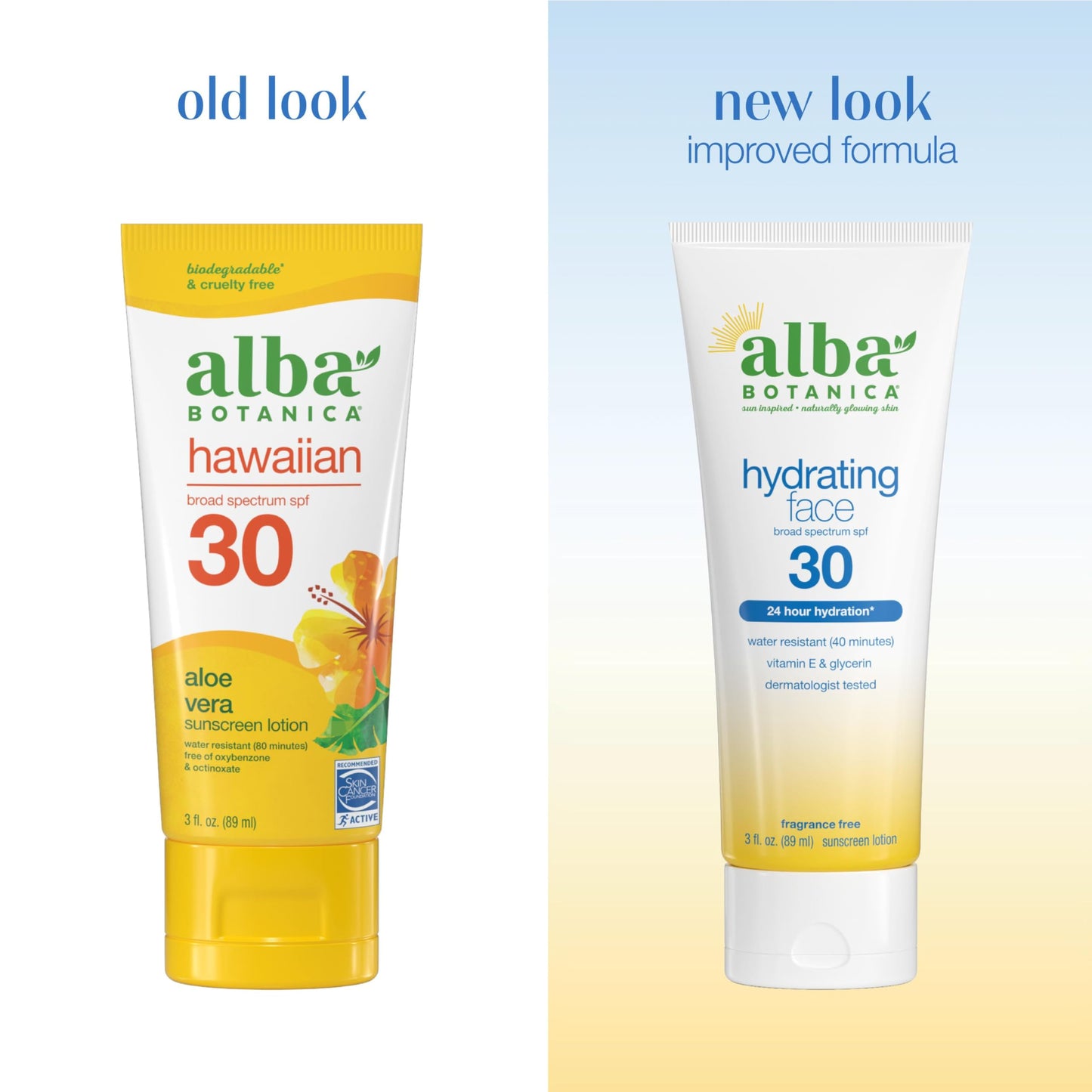 Alba Botanica Sunscreen for Face, Fragrance-Free Hawaiian Face Sunscreen Lotion, Broad Spectrum SPF 30, Water Resistant and Biodegradable, 3 fl. oz