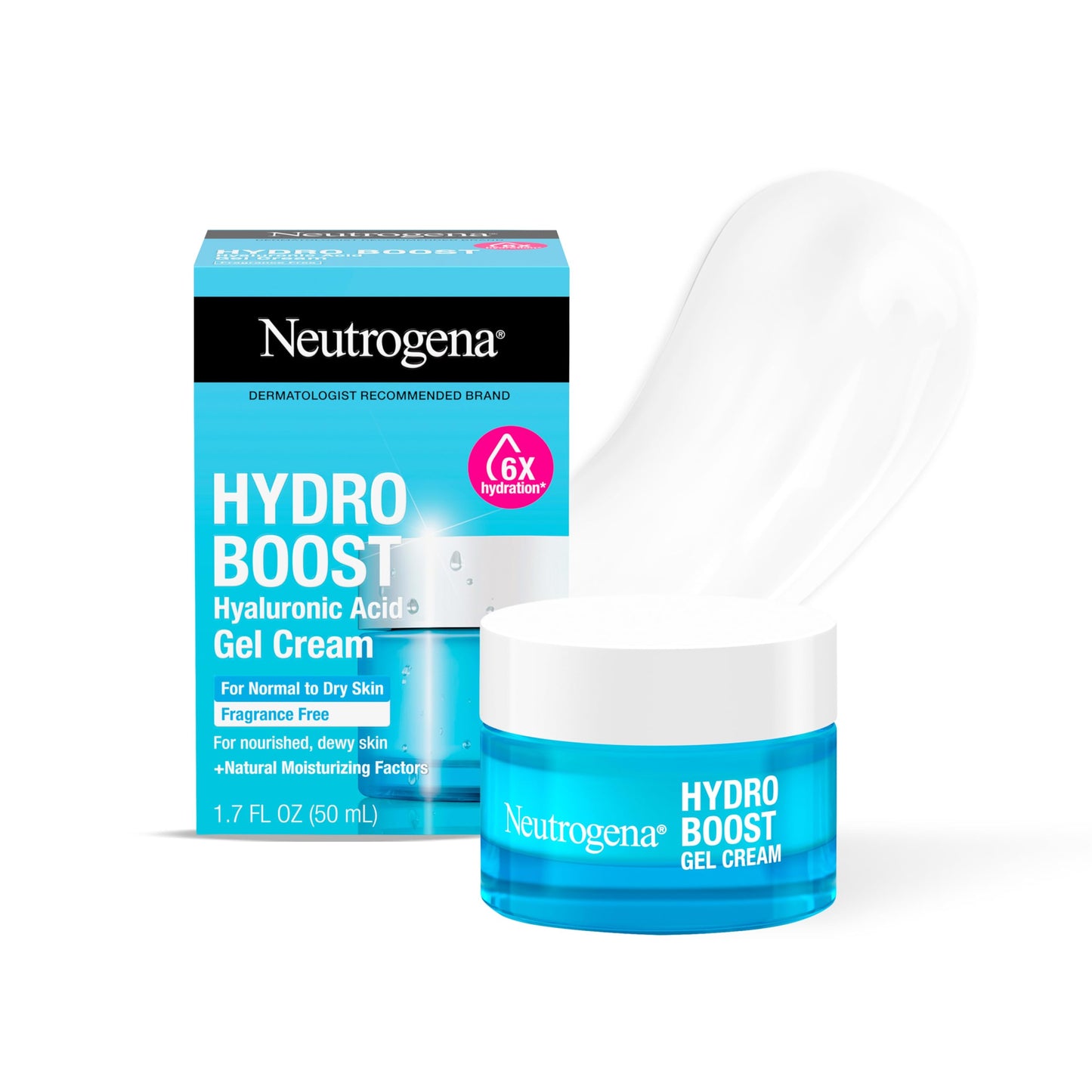 Neutrogena Hydro Boost Hydrating Gel Cream Face Moisturizer for Sensitive Skin 1.7 fl oz plus Hydrating Gel Cleanser 0.5 fl oz Alcohol and Fragrance