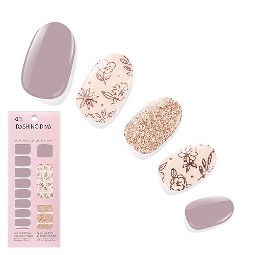 Dashing Diva Gloss Nail Strips - Lavender Dreams - UV Free, Chip Resistant, Long Lasting Gel Stickers - Contains 32 Wraps, 1 Prep Pad, 1 File Beauty & Personal Care Dashing Diva