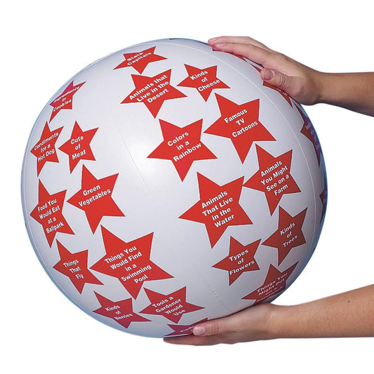 S&S Worldwide Toss 'n Talk-About Ball, Original. Beach Ball Style Ball,16" Inflated Dia. Conversation Ball with Over Conversation Categories to Get…