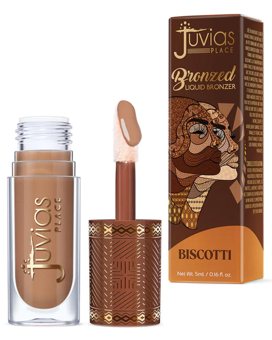 Juvia’s Place Bronzed Liquid Bronzer - Biscotti - Liquid Bronzer for Face with Silky Blendable Texture - Buildable Coverage for Natural Contour